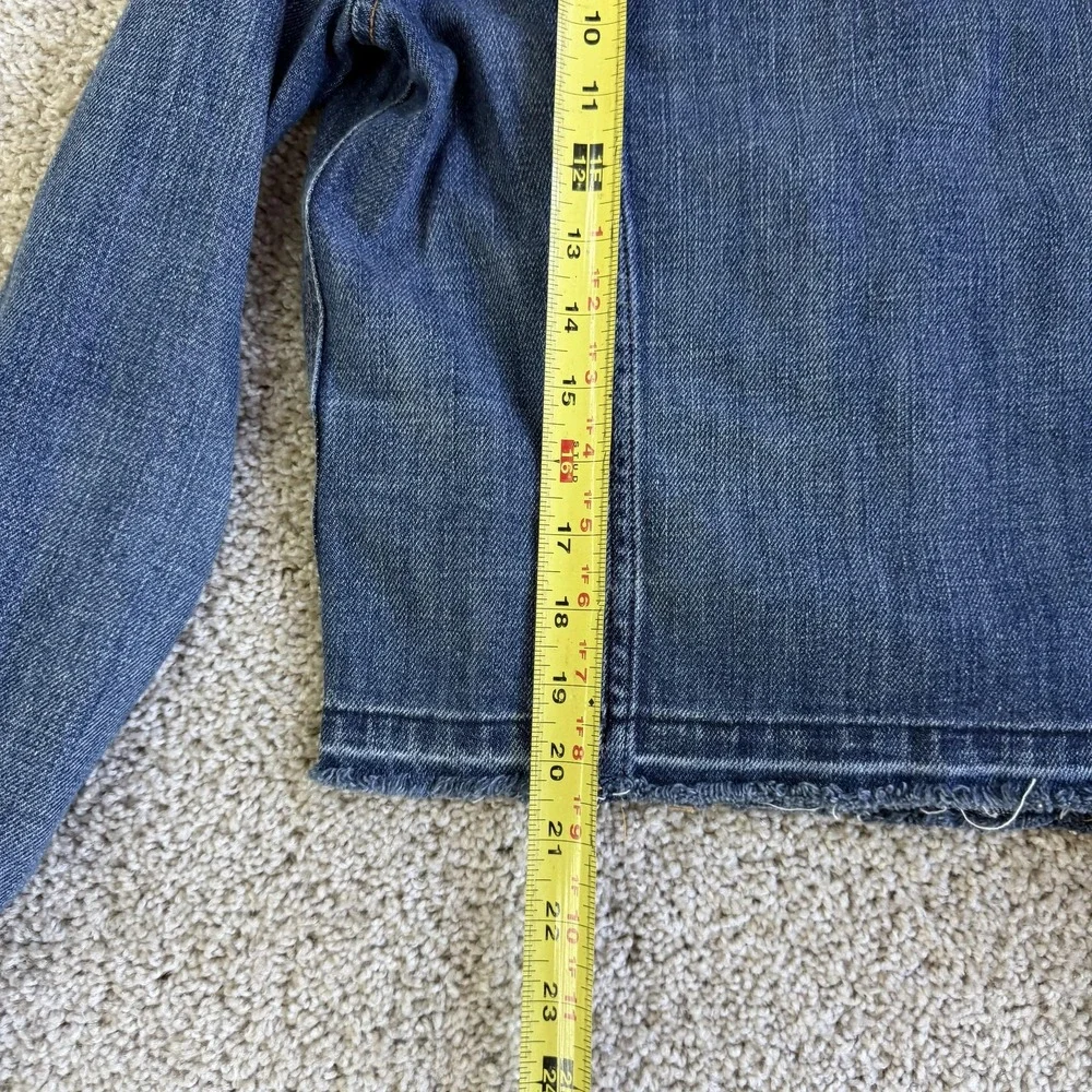 Abercrombie & Fitch Jacket Womens Small Blue Denim Jean Button Front Pockets